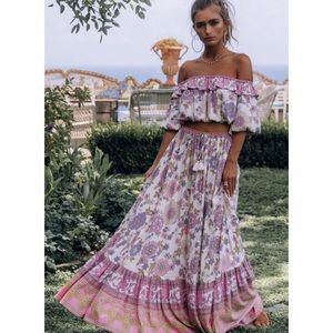 SOLD Spell buttercup maxi skirt L